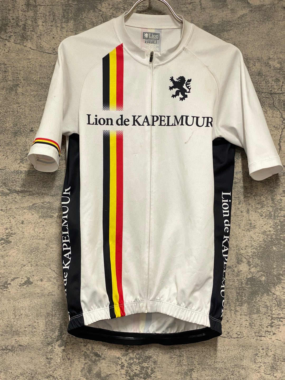 JY808 リオンドカペルミュール Lion de KAPELMUUR 半袖 サイクルジャージ 白 M ※擦れ,汚れ