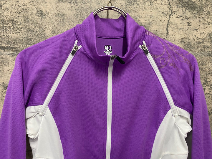 KD217 パールイズミ PEARL iZUMi UVロングスリーブジャージ 半袖/長袖 サイクルジャージ  着脱式 紫 M