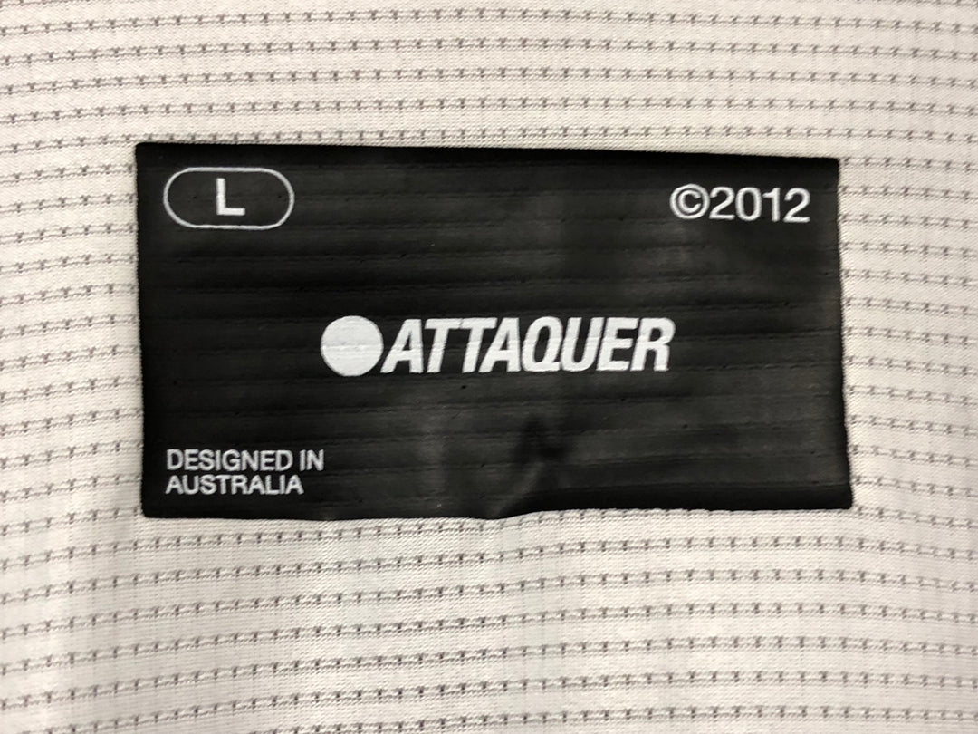 JV761 アタッカー ATTAQUER RACE 半袖サイクルジャージ 白黄青 L