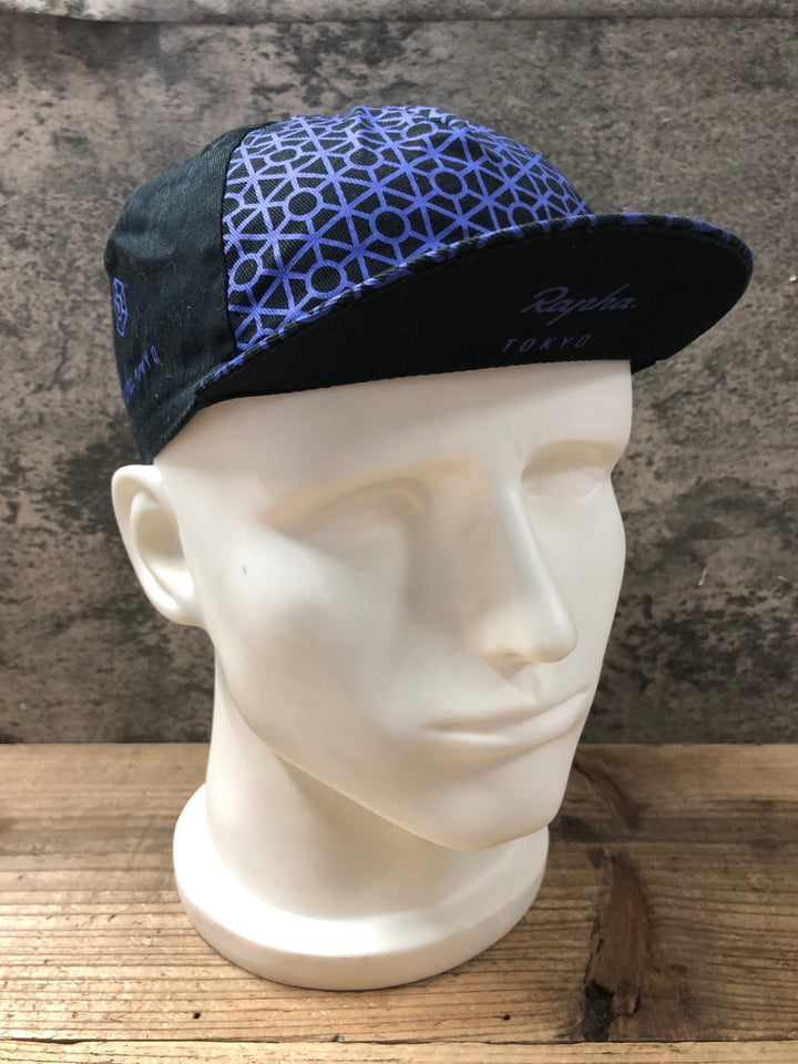 KA299 ラファ Rapha CLUB HOUSE MERCH CAP サイクルキャップ 黒 紫 ワンサイズ ※動物の毛