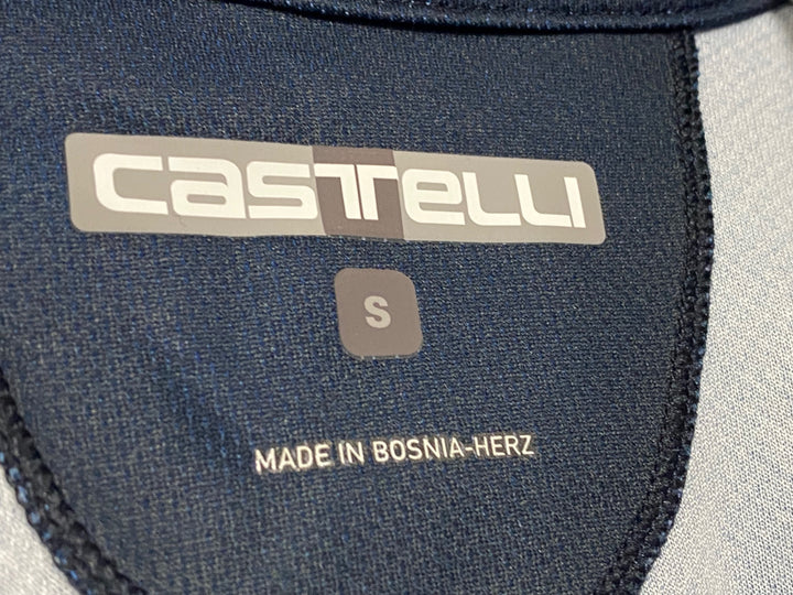 KK582 カステリ CASTELLI 半袖 サイクルジャージ S 紺 ※タグカット