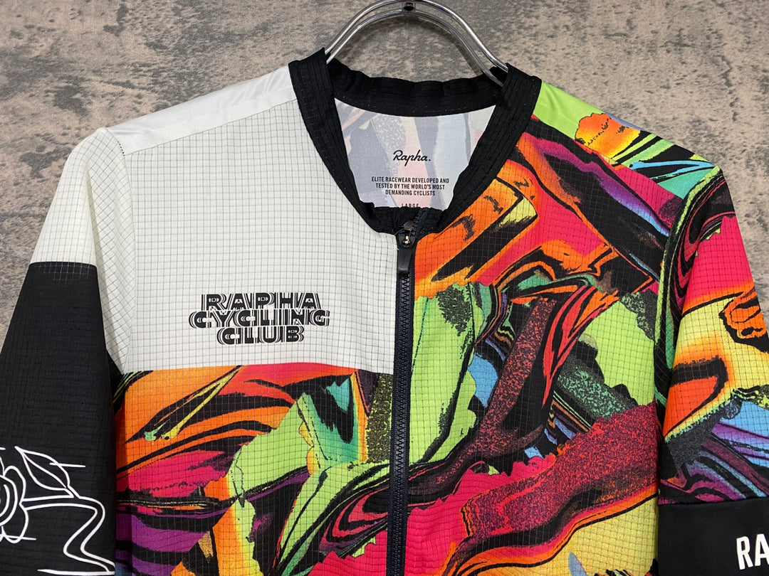 JI378 ラファ Rapha RCC BRAULIO AMADO PRO TEAM FLYWEIGHT JERSEY サイクルジャージ 総柄 L