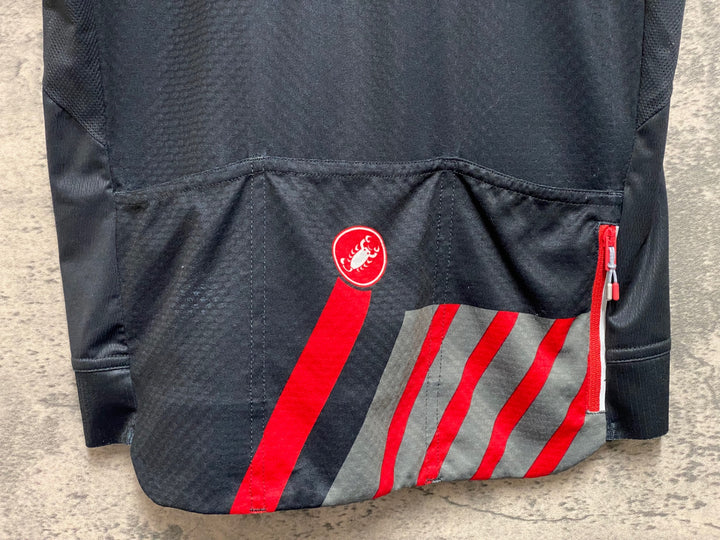 JS961 カステリ CASTELLI 半袖 サイクルジャージ 黒 S