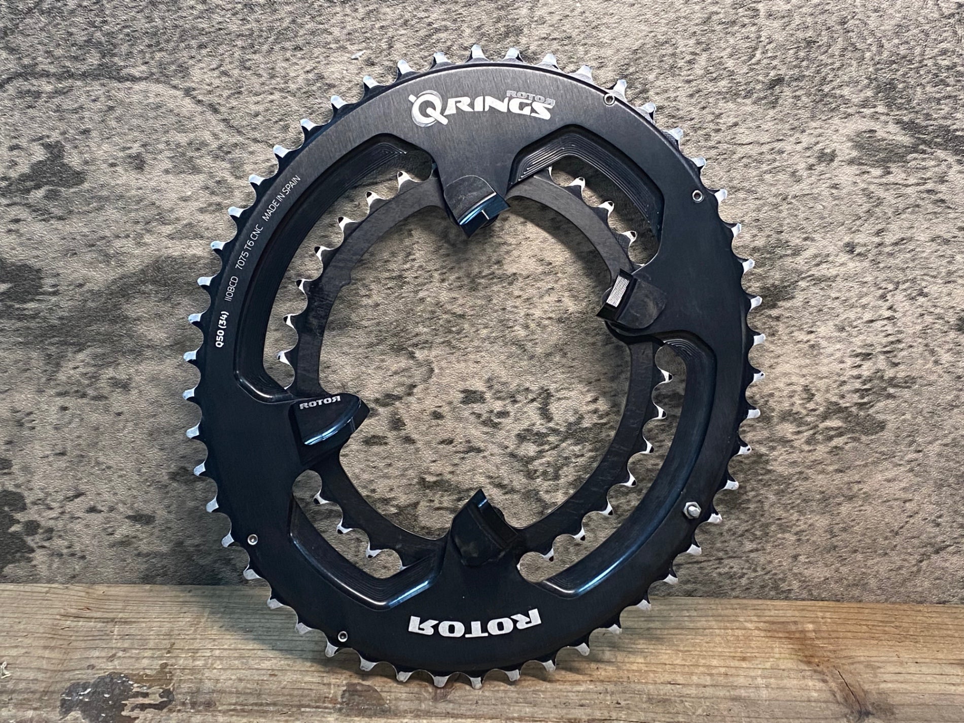 【新品】Rotor QRings ローター 楕円チェーンリング 50/34 ROTOR 「ローター」 Q-RINGS 50-34T チェーンリングセット / 京都八幡