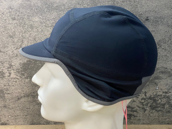 JN733 ラファ Rapha PRO TEAM WINTER HAT サイクルキャップ 黒 S-M 裏起毛