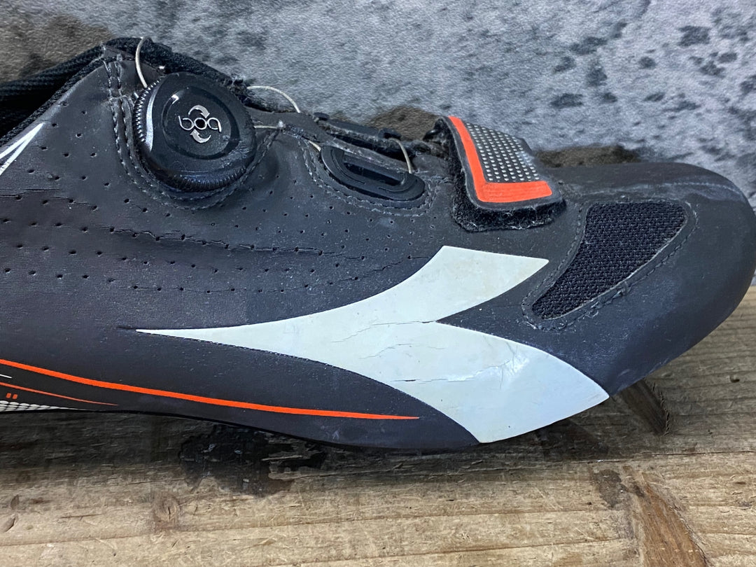 JT033 ディアドラ DIADORA VORTEX RACER Ⅱ ビンディングシューズ BOA 3穴 黒 EU42.5