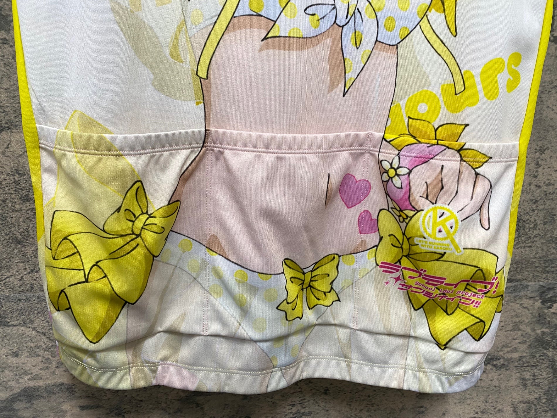 KA075 アウローラ AURORA 半袖 サイクルジャージ 黄 XL ラブライブ