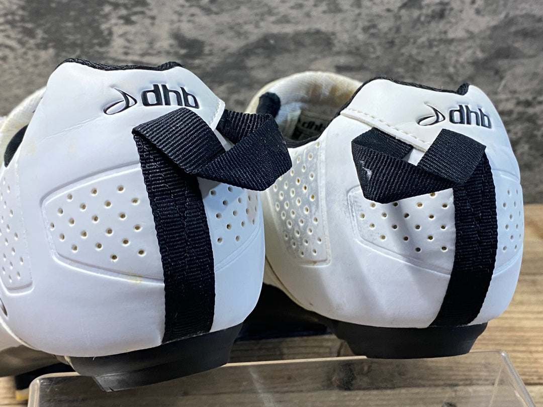 KH259 dhb TRINITY TRI ビンディングシューズ 2穴/3穴両対応 EU45 白 トライアスロン向け