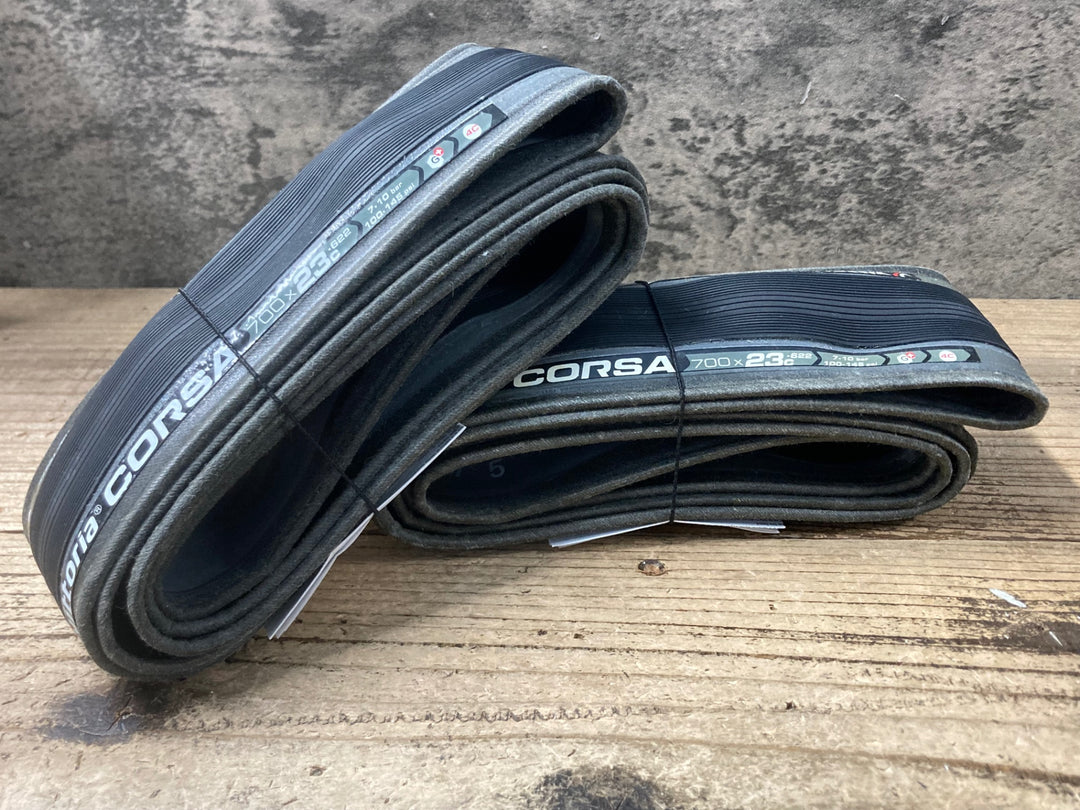 KN609 ヴィットリア vittoria コルサ CORSA G+ クリンチャータイヤ 700x23C 2本セット