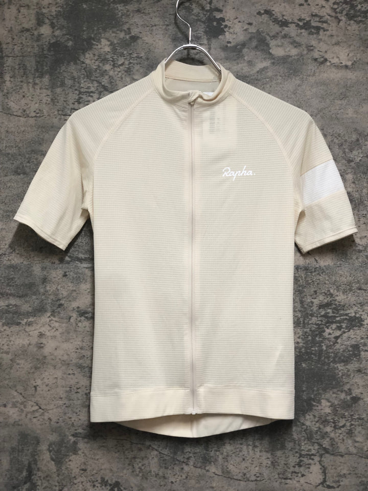 KM990 ラファ Rapha WOMEN'S CORE LIGHTWEIGH JERSEY 半袖 サイクルジャージ XS オフホワイト レディース