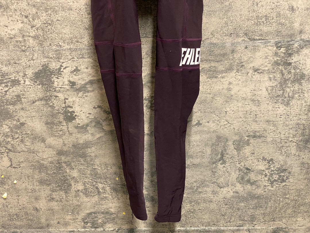 KD773 ビーラー BIEHLER ビブタイツ 赤紫 S 裏起毛 ※肩紐部穴あきのためジャンク