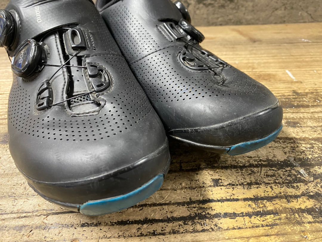 KB580 シマノ SHIMANO XC7 SHXC701M ビンディングシューズ 黒 EU41 2穴 汚れ