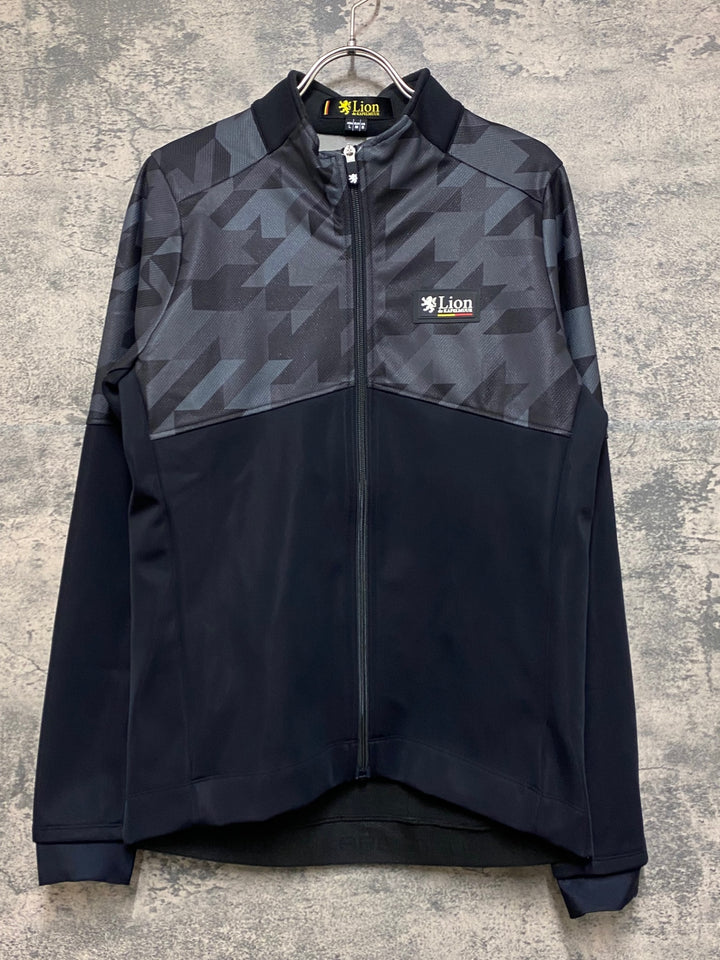 JO625 リオンドカペルミュール Lion de KAPELMUUR 長袖 サイクルジャケット グレー 黒 L 裏起毛