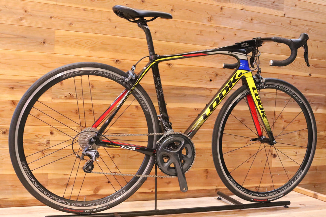 ルック LOOK 675 LIGHT 2015モデル XSサイズ シマノ アルテグラ 6800 11S CAMPAGNOLO シロッコ SCIROCCO 17C カーボン ロードバイク 【広島店】
