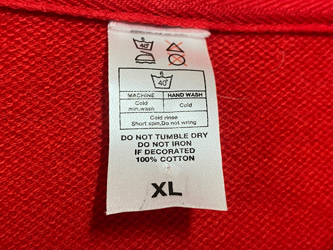 KD224 ラベル Lovell フロントジップ パーカー フーディ XL 赤