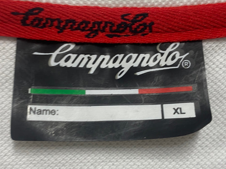 JO210 カンパニョーロ Campagnolo 半袖 ポロシャツ 白 青 XL