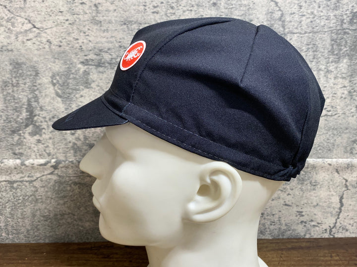 KI788 カステリ CASTELLI ROSSO CORSA サイクルキャップ 黒 タグカット
