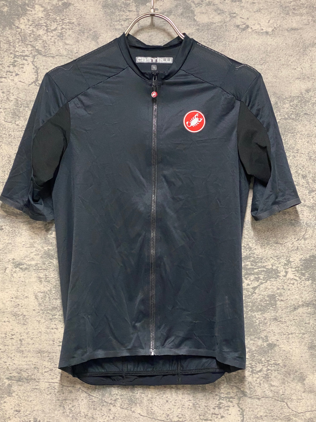 KF197 カステリ CASTELLI SUPERLEGGERA 半袖 サイクルジャージ 黒 S