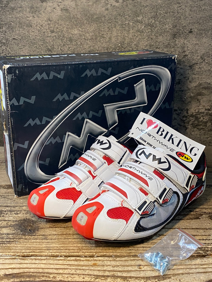 JR511 ノースウェーブ NORTHWAVE AERLITE 3 shoes ビンディングシューズ 黒赤白 EU39