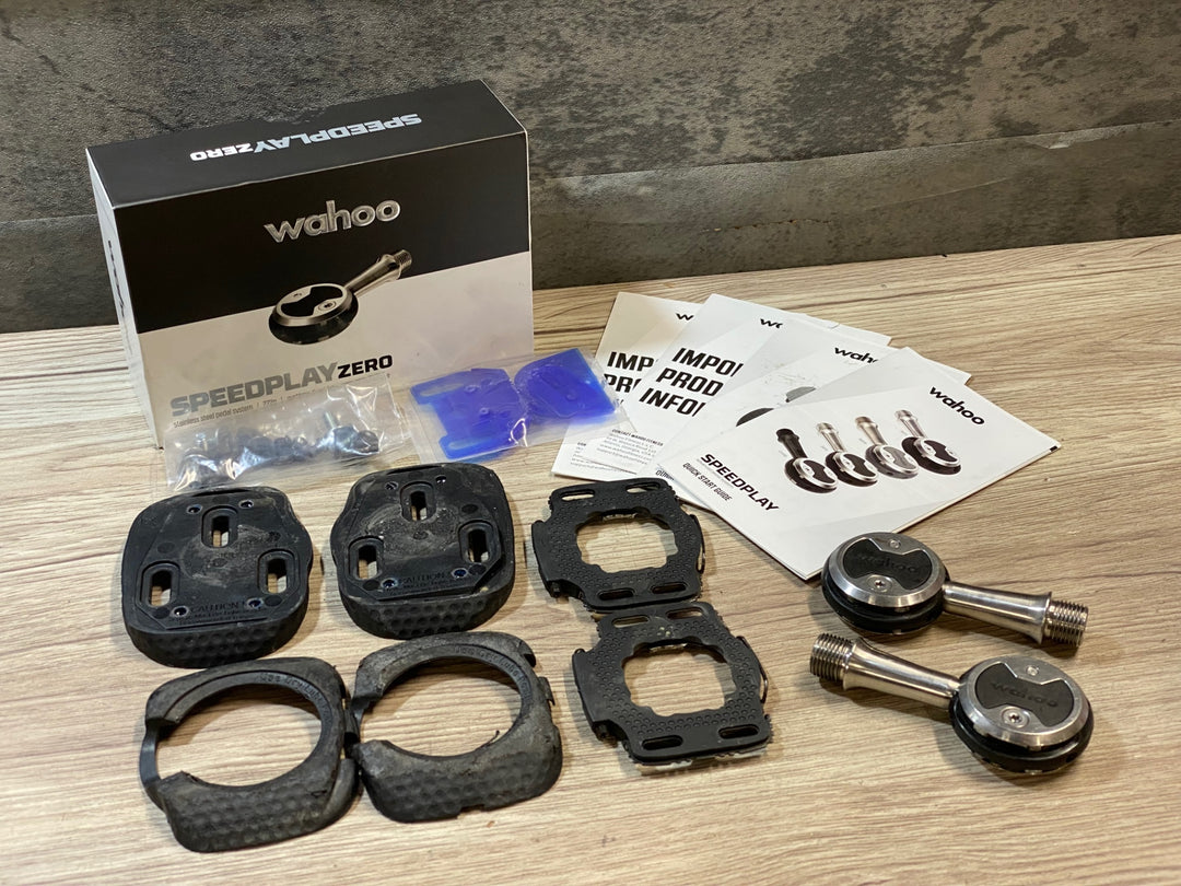 KN368 ワフー Wahoo SPEEDPLAY ZERO ビンディングペダル ステンレススチールシャフト クリート付き