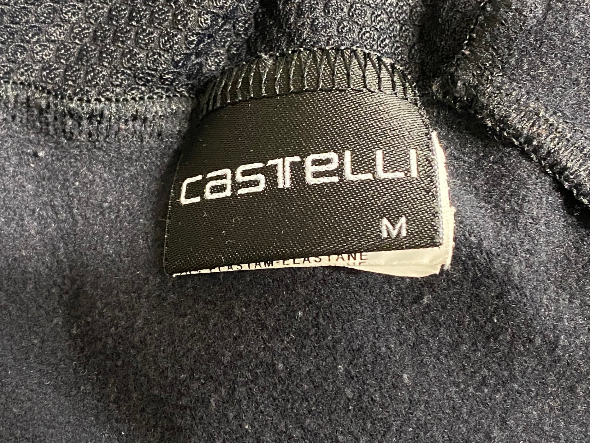 JV209 カステリ CASTELLI ビブタイツ 黒 M 裏起毛 ※スレ大、ロゴ