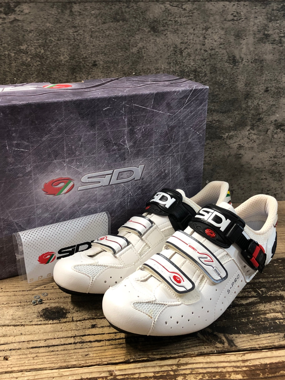 JQ951 シディ SIDI GENIUS 5 PRO ビンディングシューズ 3穴 白 EU45