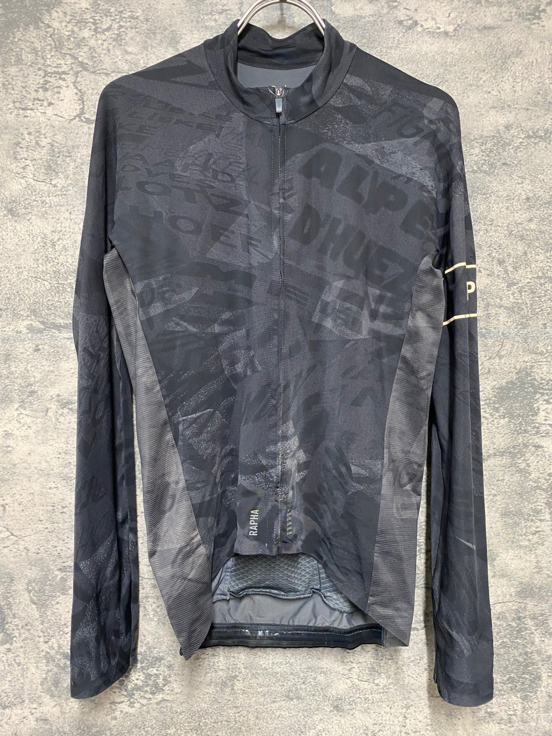 JM647 ラファ Rapha PRO TEAM LS TRAINING JERSEY RACE PRINT PACK 長袖 サイクルジャージ 黒 M