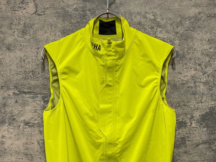 KI221 ラファ Rapha PRO TEAM LW RAIN GILET サイクルベスト ジレ 黄 M