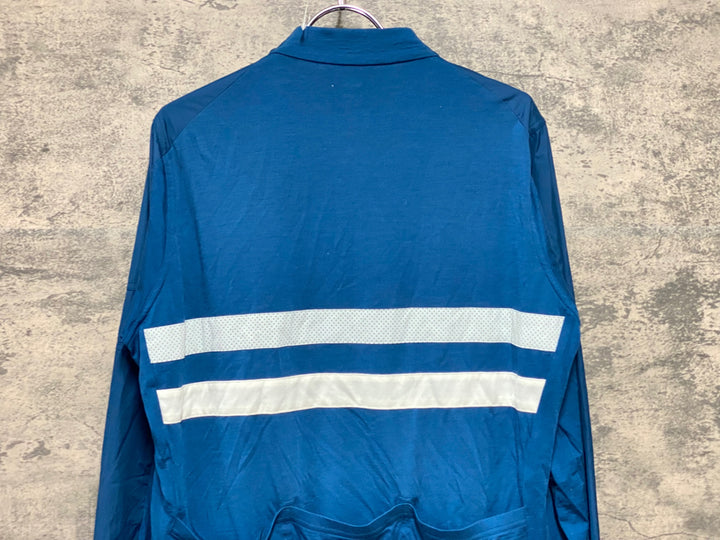 KG220 ラファ Rapha BREVET LONG SLEEVE WINDBLOCK JERSEY 長袖 サイクルジャージ ターコイズブルー XL