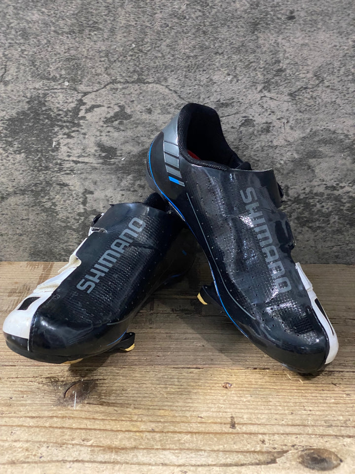 KE260 シマノ SHIMANO SH-R171W ビンディングシューズ SPD-SL 白黒 EU43