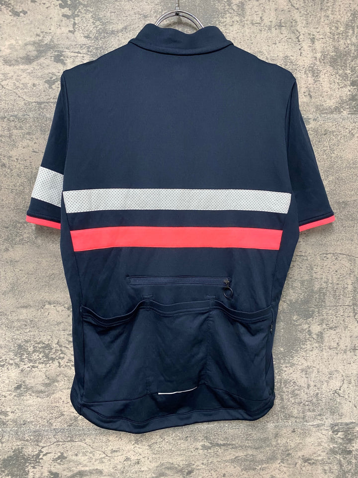 JH046 ラファ Rapha BREVET JERSEY Ⅱ 半袖 サイクルジャージ 紺 ピンク