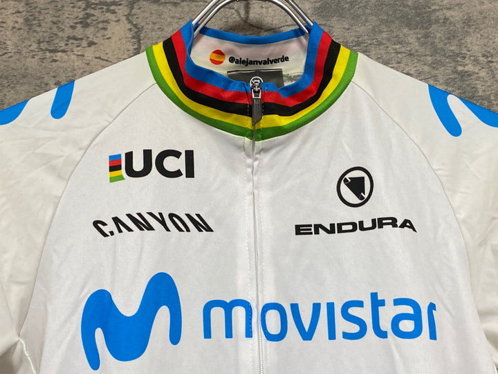 JP957 エンデュラ ENDURA モビスター Movistar Team 2019 World Champion Jersey 半袖 サイクルジャージ S
