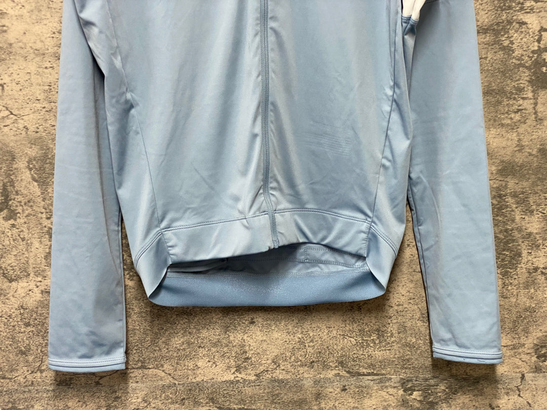 KH710 ラファ Rapha CORE LONG SLEEVE JERSEY 長袖 サイクルジャージ 水色 M 裏起毛