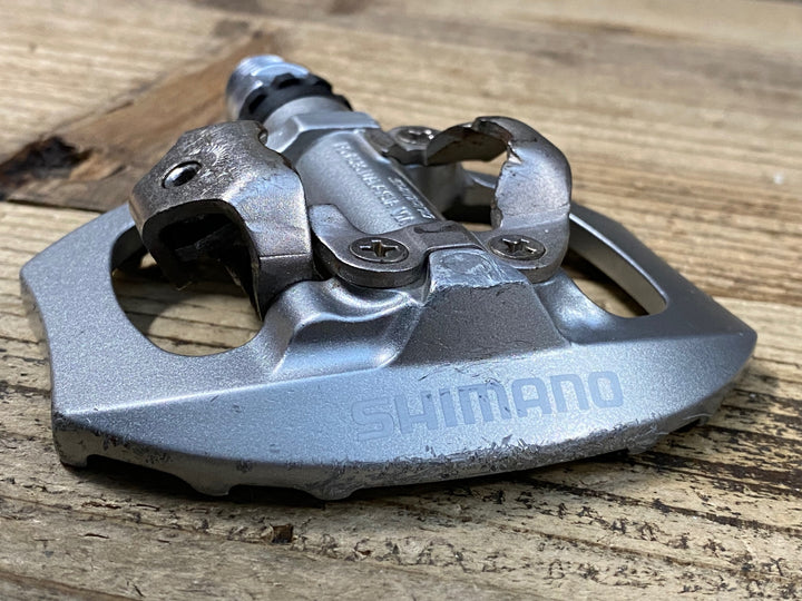 JY466 シマノ SHIMANO PD-A530 ビンディングペダル シルバー SPD 片面フラット