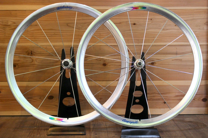 カンパニョーロ Campagnolo シャマル SHAMAL 1st アルミ チューブラー ホイールセット カンパ8S 銀シャマル 【名古屋店】