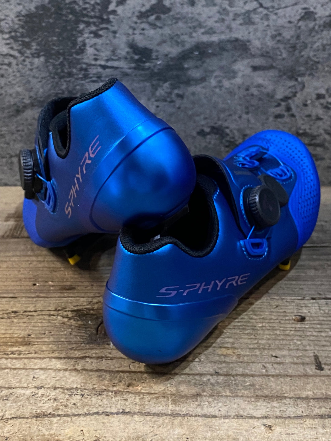 JY607 シマノ SHIMANO S-PHYRE RC9 SHRC902M B01 S ビンディングシューズ 3穴 BOA Li2 青 EU41 ※インソール欠品