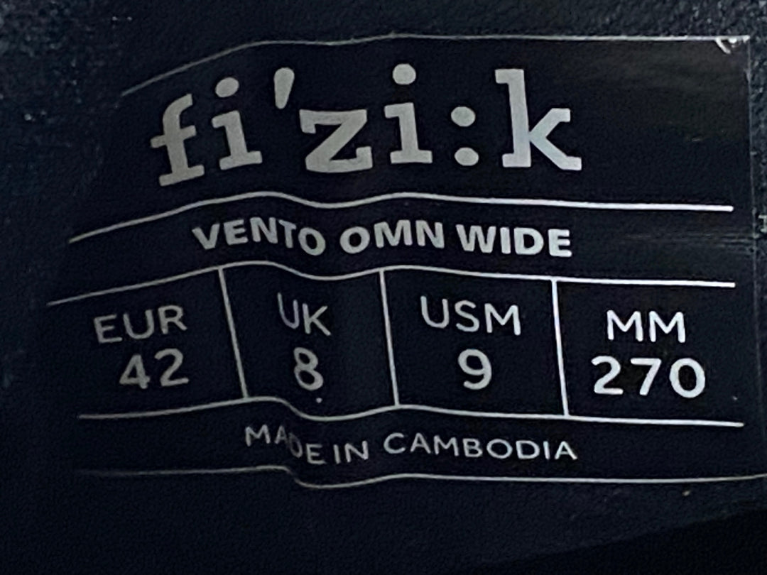 JS680 フィジーク fizik VENTO OMNA WIDE SPD-SL ビンディングシューズ 紺 EU42