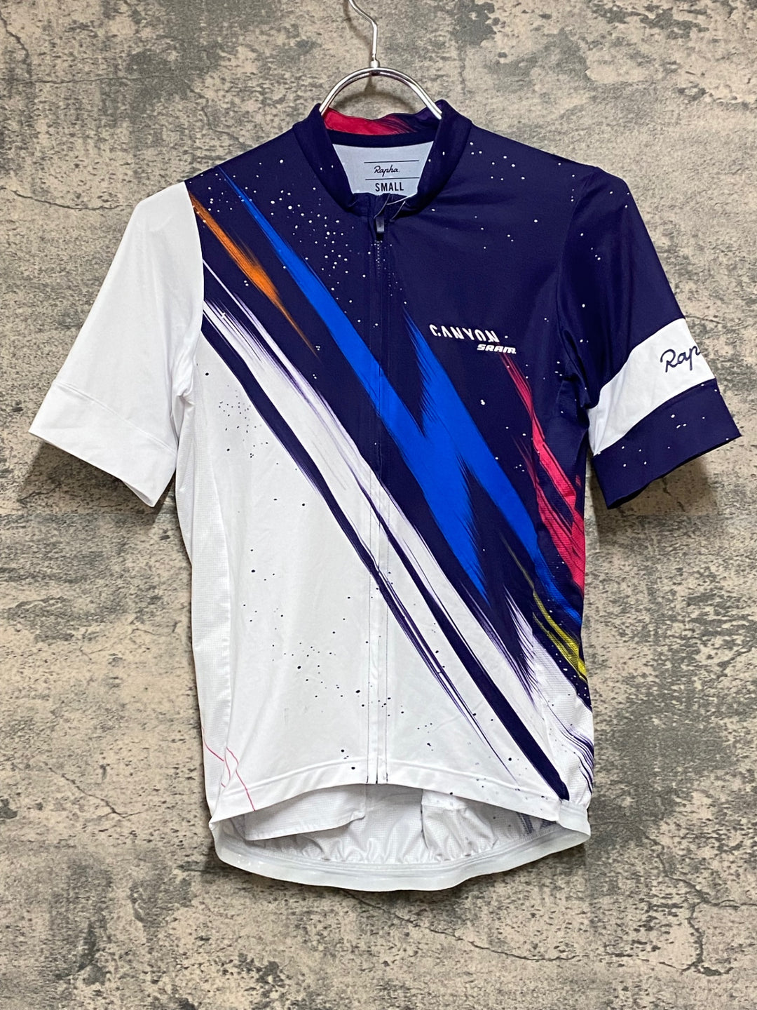 KB526 ラファ Rapha CANYON SRAM PRO TEAM AERO JERSEY 白紫 S
