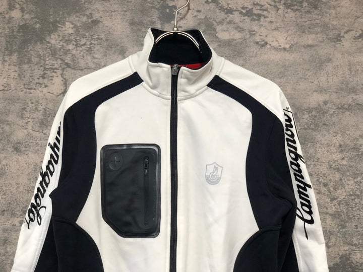 KJ351 カンパニョーロ CAMPAGNOLO 長袖 サイクルジャケット 白 黒 L 裏起毛