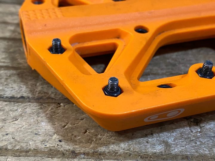 KK199 クランクブラザーズ crankbrothers スタンプ stamp1 フラットペダル オレンジ クロモリ