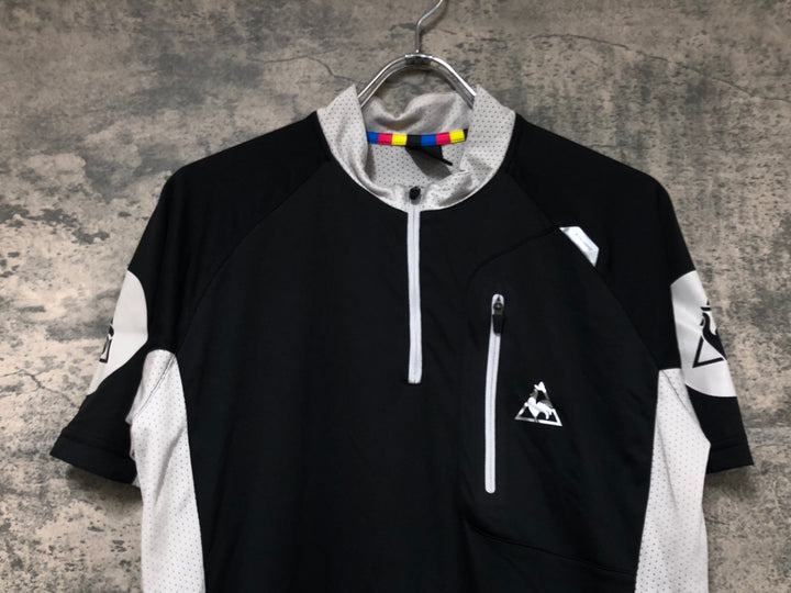 JW275 ルコックスポルティフ le coq sportif 半袖 サイクルジャージ 黒 O