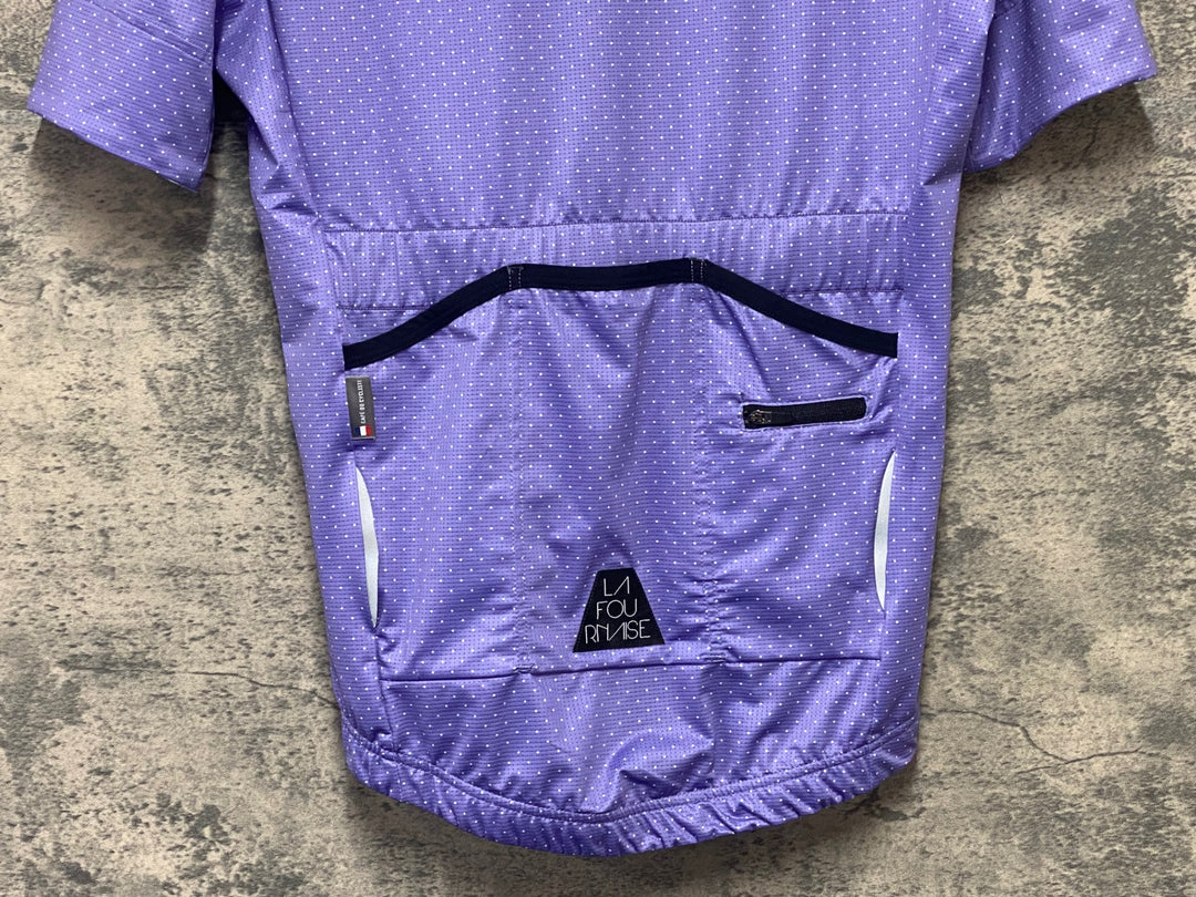 KS225 カフェドシクリステ cafe du cycliste FLEURETTE 半袖 サイクルジャージ 紫 XS