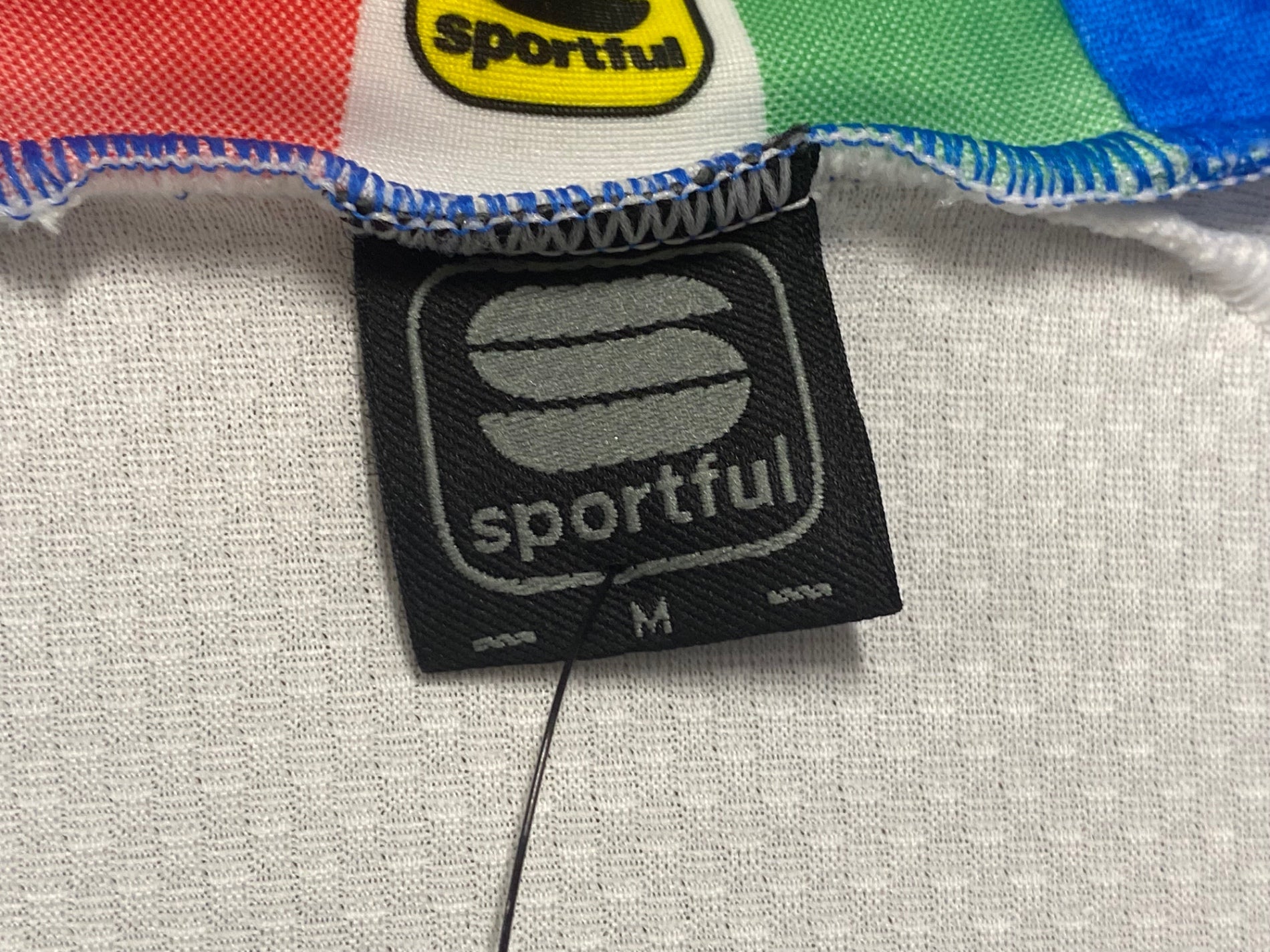 JV559 スポーツフル sportful 半袖 サイクルジャージ 白 青 M ITALIA