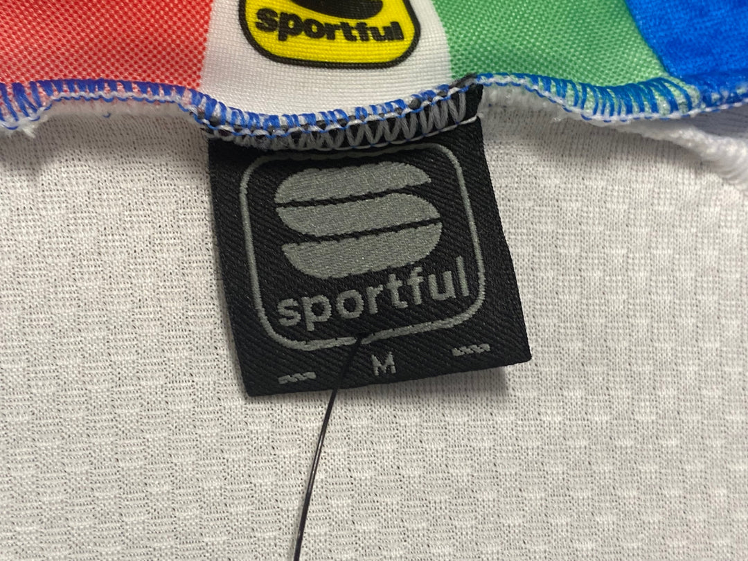 JV559 スポーツフル sportful 半袖 サイクルジャージ 白 青 M ITALIA Skoda