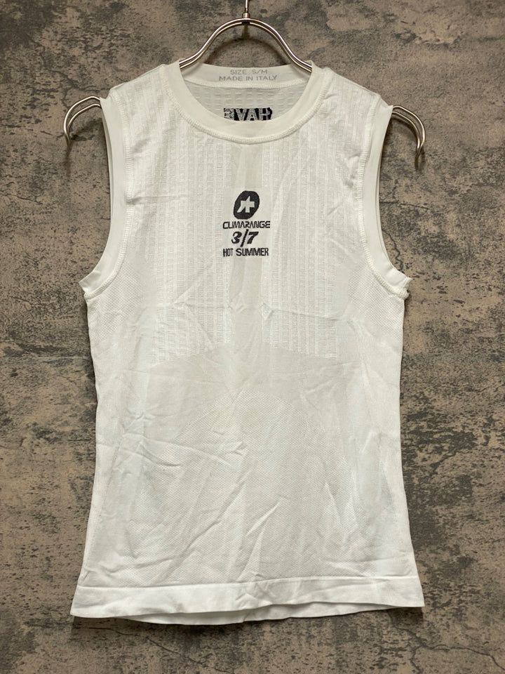 KC808 アソス assos NS skinFoil hot summer 3/7 ノースリーブ ベースレイヤー 白 S/M