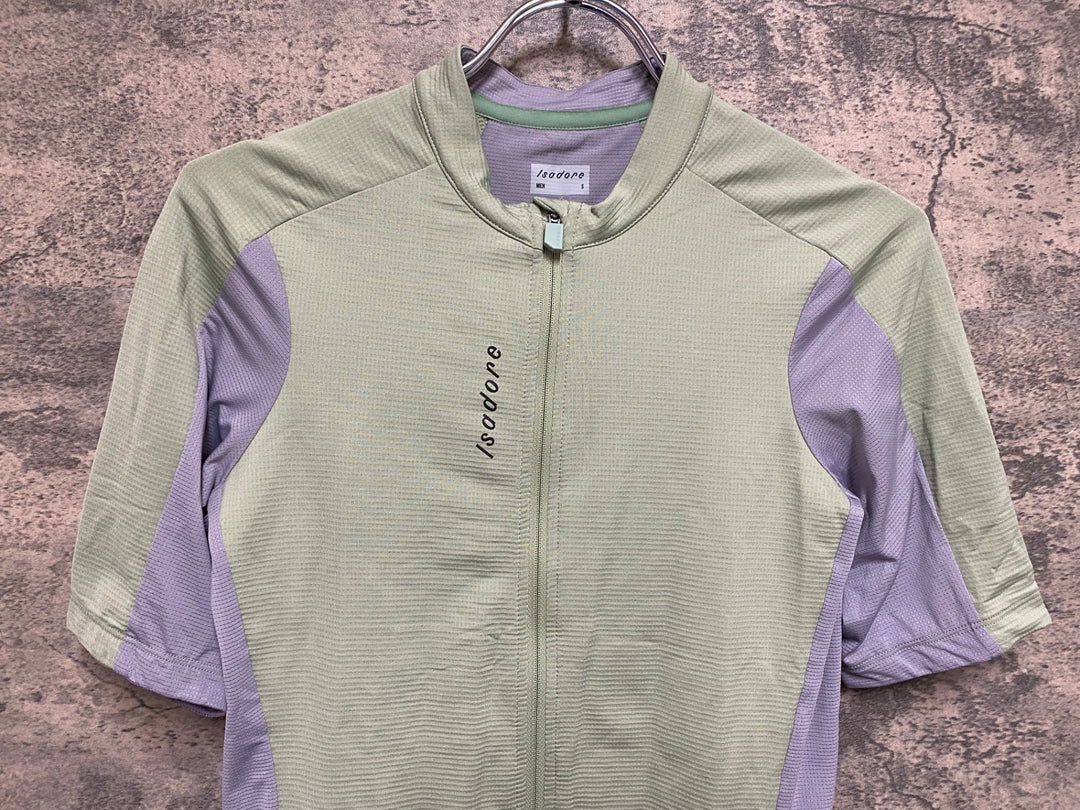 KS228 イザドア Isadore Signature Merino Tech Jersey 半袖 サイクルジャージ 緑 S