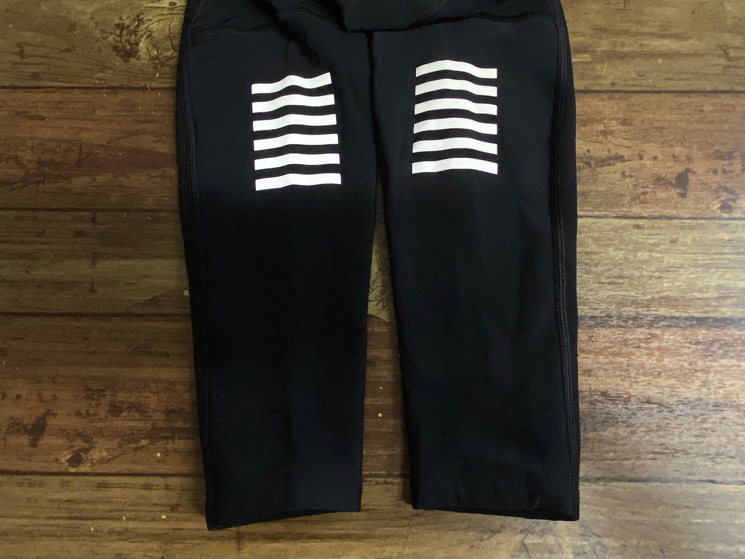JV382 ラファ Rapha MEN'S PRO TEAM WINTER TIGHTS WITH PAD Ⅱ ビブタイツ 黒 S 裏起毛