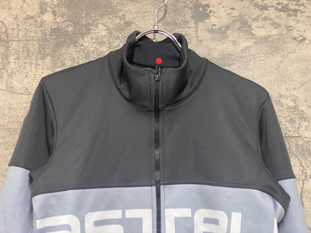 KD936 カステリ CASTELLI GORE-TEX INFINIUM 長袖 サイクルジャケット グレー 黒 M 裏起毛