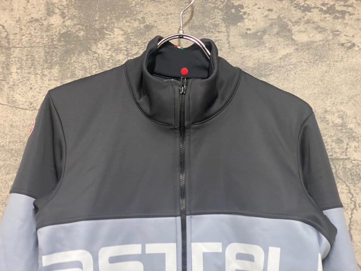 KD936 カステリ CASTELLI GORE-TEX INFINIUM 長袖 サイクルジャケット グレー 黒 M 裏起毛