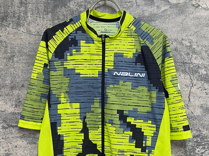 KG460 ナリーニ Nalini 半袖 サイクルジャージ 黃 グレー L